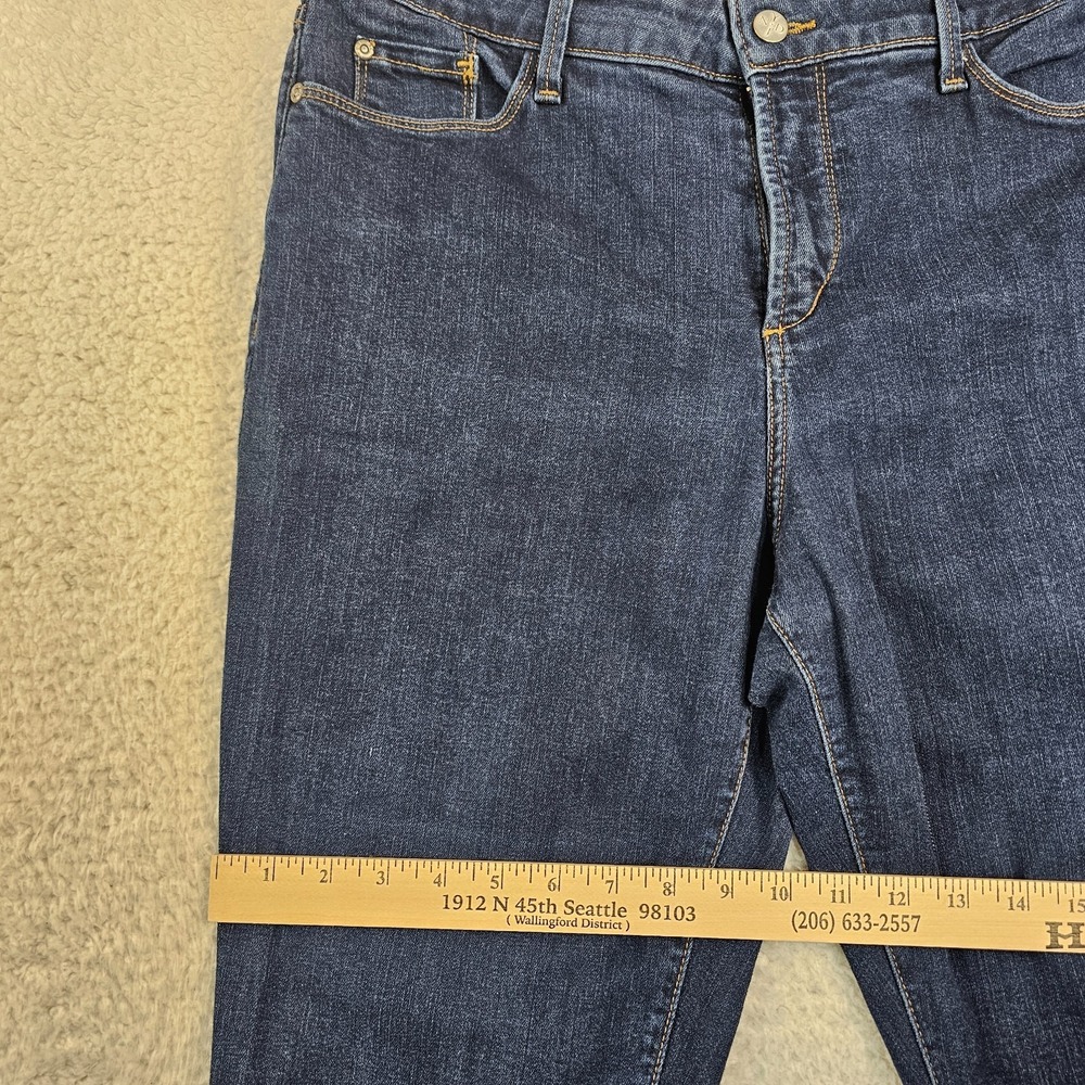 NYDJ Jeans Women's 14 Blue Med Wash Straight Leg High Rise Lift Tuck Technology - Picture 7 of 16